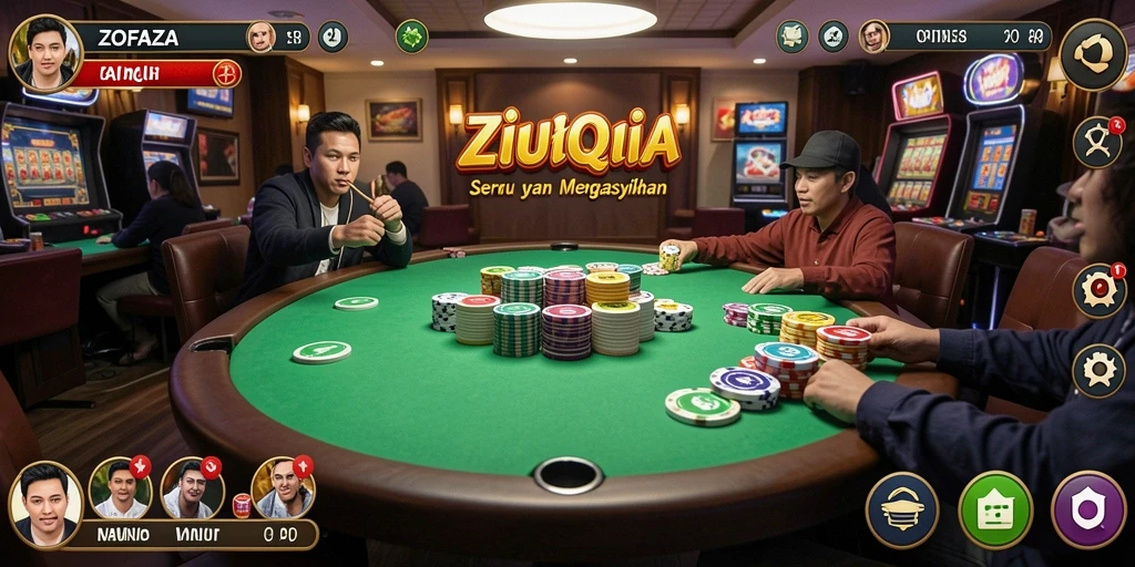Screenshot ZOFAZA menampilkan gameplay QiuQiu yang seru.